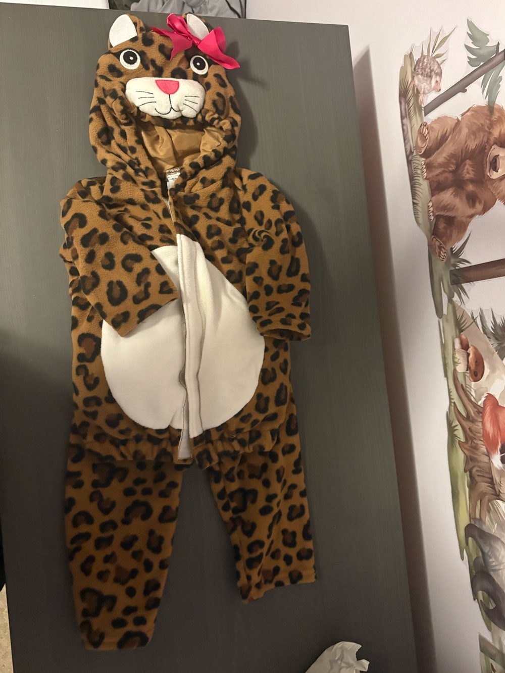 💥Buy 2 Get 1 Free💥 Old Navy Leopard-Print Brown and Black Fleece Hoodie Costume